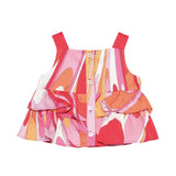 Emilio Pucci Kids Top Multicolor con Bottoni per Neonate