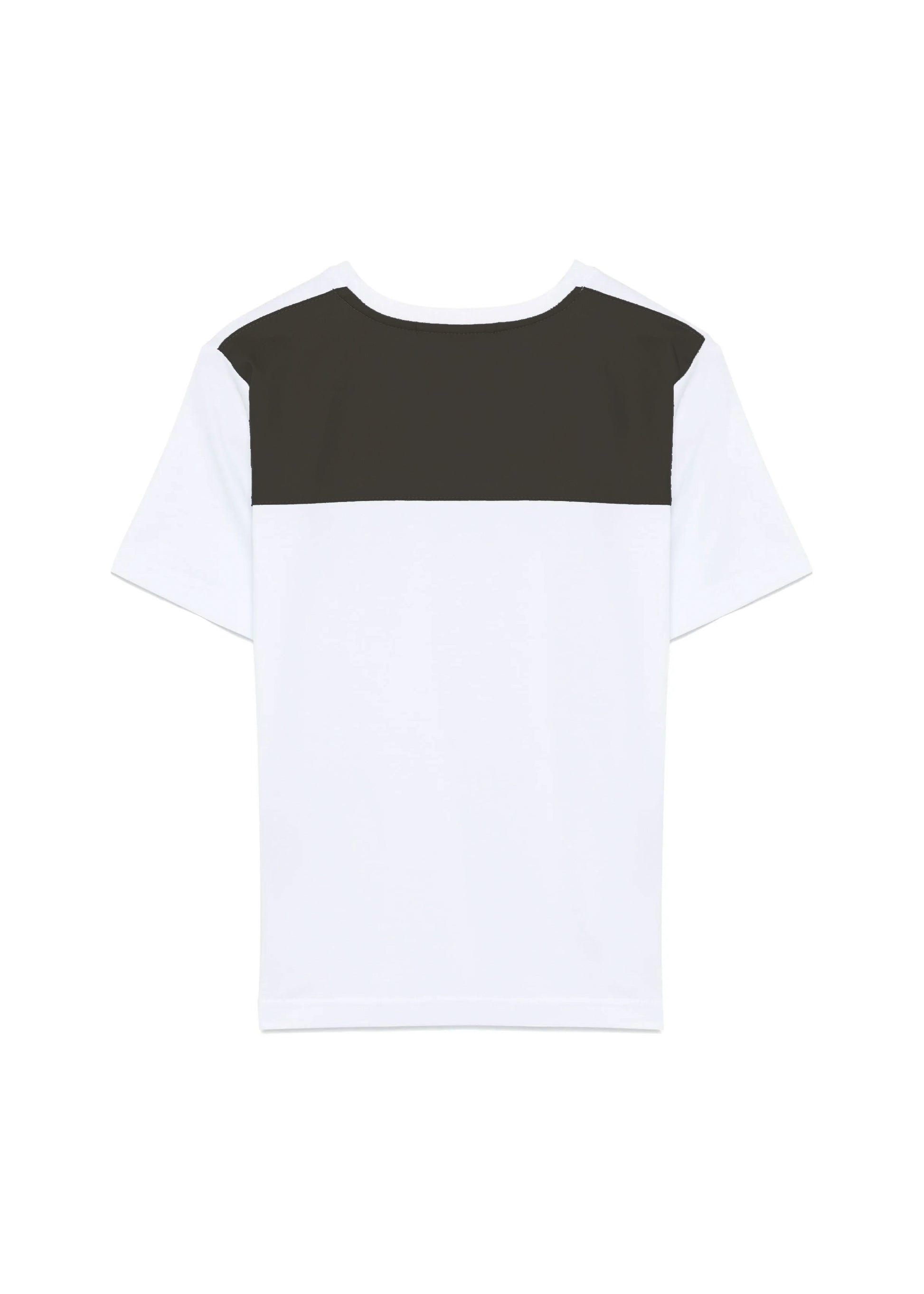 Yes London T-Shirt Bianca con Logo e Applicazione Retro per Bambini