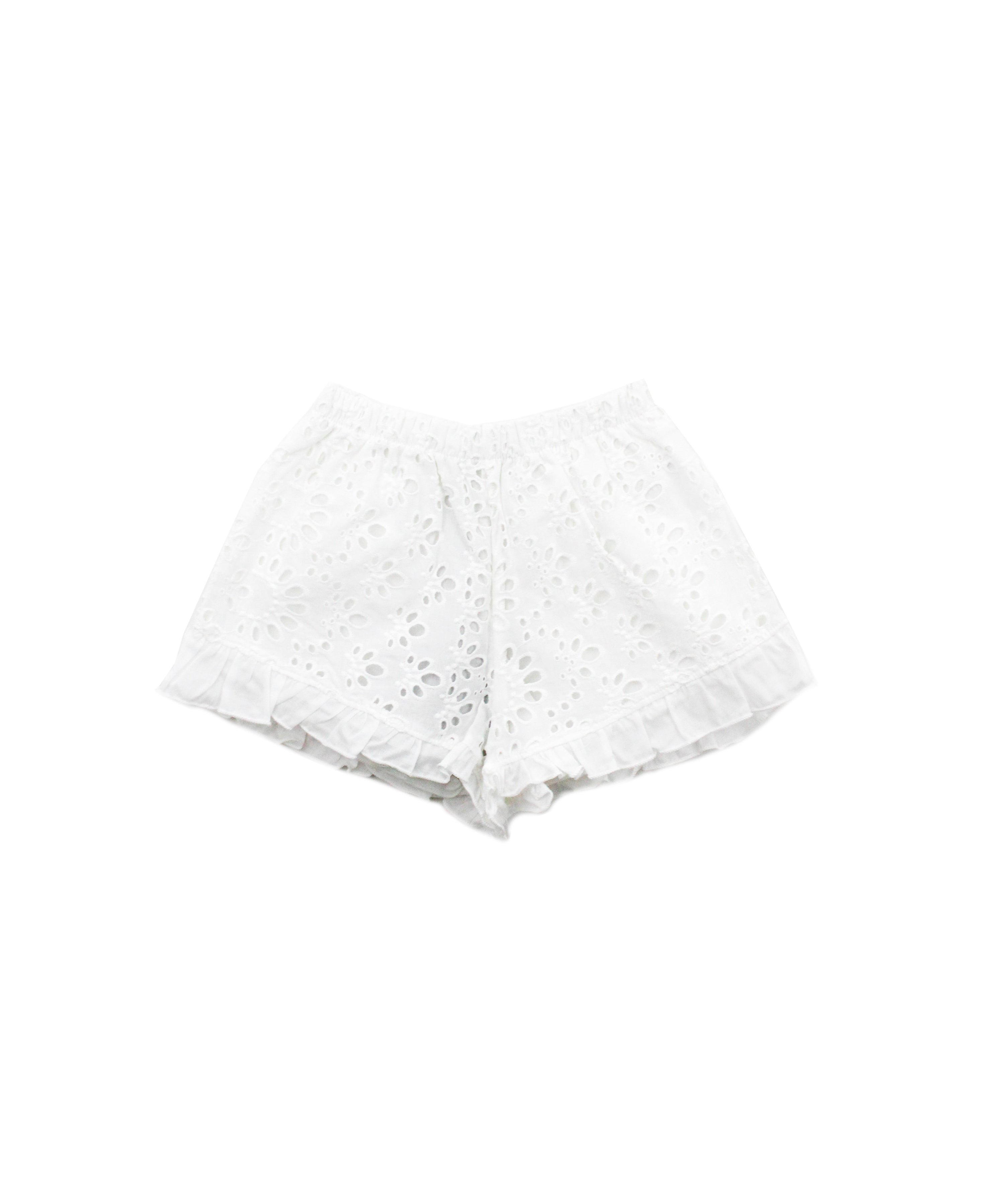 4GIVENESS Copricostume Short Bianco Ricamato per Neonate