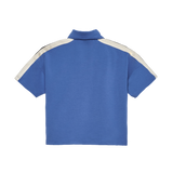 Palm Angels Kids Polo Blu con Logo per Bambini
