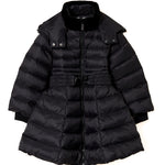 Twinset Kids Piumino Trapuntato Nero con Cintura per Bambine