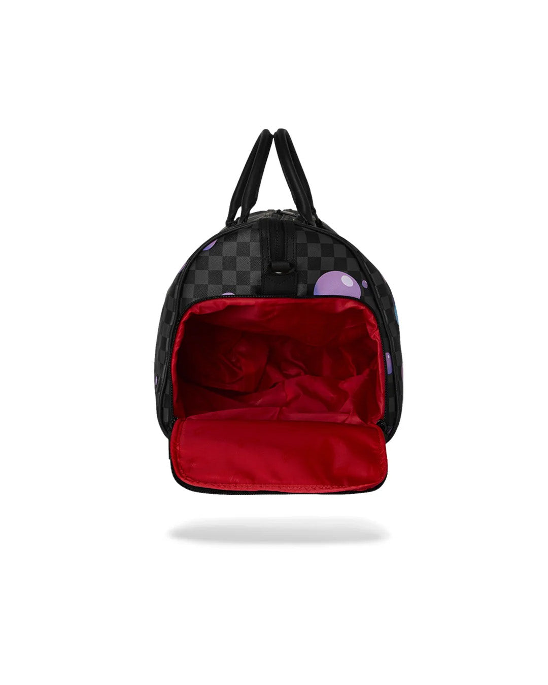 Sprayground Kids Borsone Nero Fantasia Viola con Logo Unisex