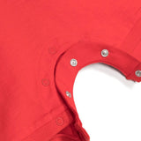 Moschino Kids Pagliaccetto Rosso con Stampa Teddy Bear (dettaglio)