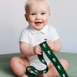 Lacoste Kids Body Bianco con Ricamo Logo per Neonati