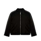 I'M Brian Kids Giacca in Denim Nero con Motivo Bicolore per Bambini