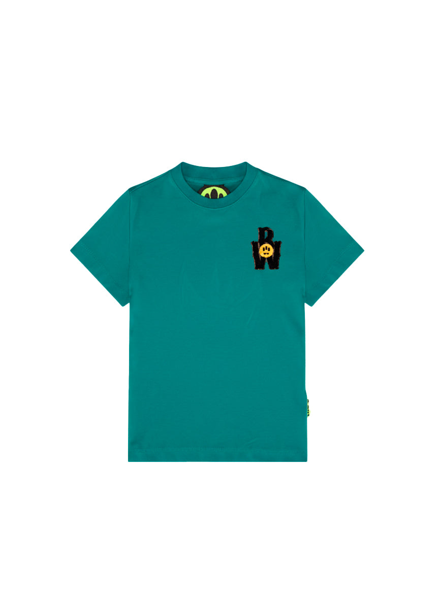 T-shirt Barrow Kids Shaded Bruce unisex in cotone. Girocollo, maniche corte e stampa esclusiva, perfetta per look casual e streetwear junior.