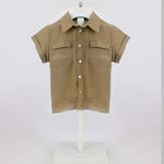 Barcellino Camicia Beige con Tasche per Neonati