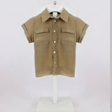 Barcellino Camicia Beige con Tasche per Neonati