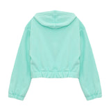 Hinnominate Kids Felpa Crop con Cappuccio Verde