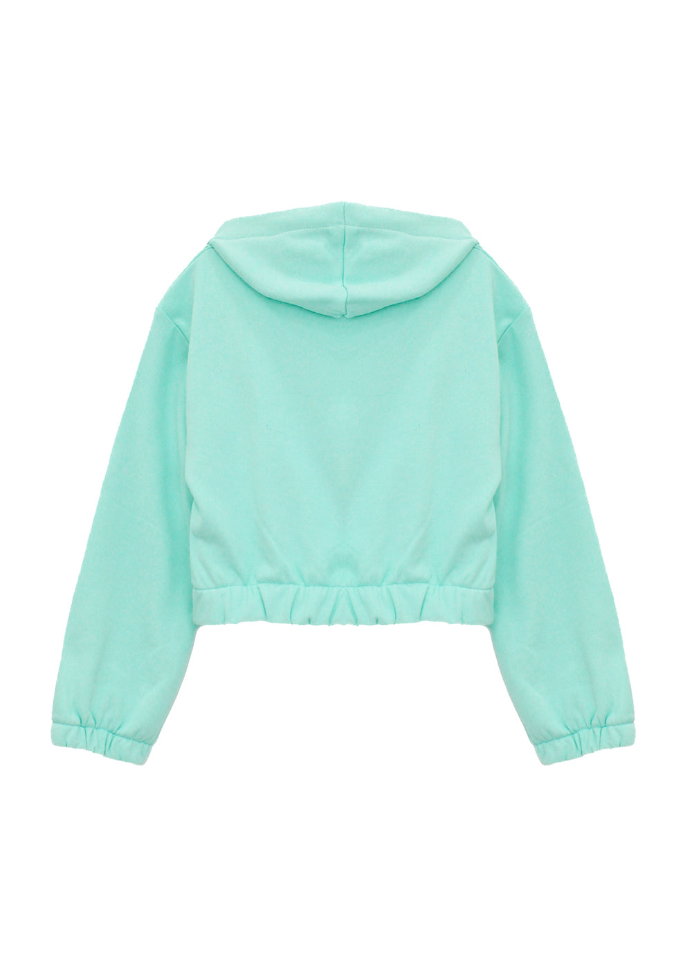 Hinnominate Kids Felpa Crop con Cappuccio Verde