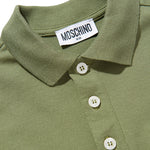 Moschino Kids Polo Verde con Logo Teddy Bear per Bambini
