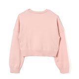 Pinko Kids Maglione Rosa con Intarso Logo per Bambine