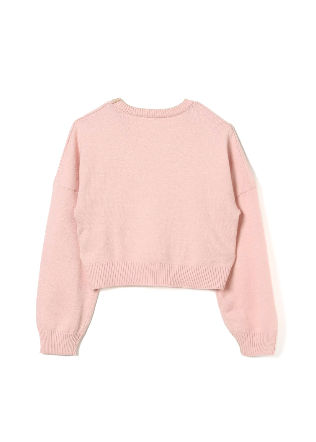 Pinko Kids Maglione Rosa con Intarso Logo per Bambine