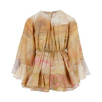 Pinko Kids Abito Tuta Multicolor con Volant per Bambine