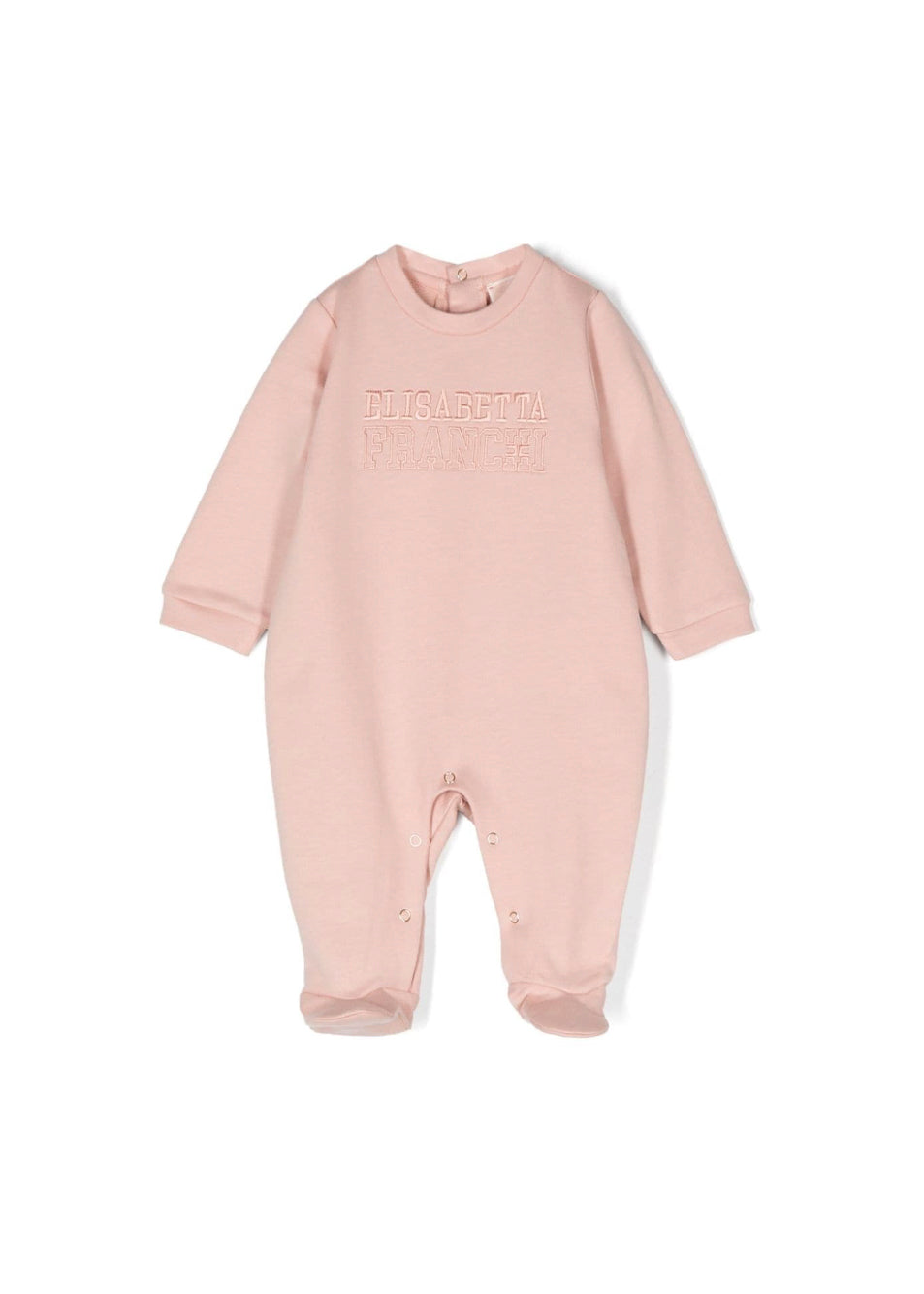 Elisabetta Franchi La Mia Bambina Tutina Desert Rose con Ricamo Logo per Neonate