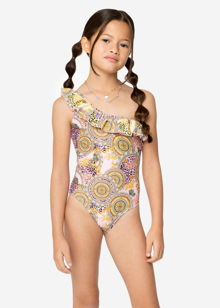 4GIVENESS Girls' Capri Print Monokini Swimsuit