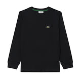 Lacoste Kids T-Shirt a Maniche Lunghe Nero con Logo Unisex