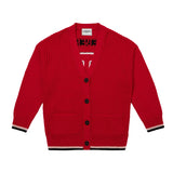 Iceberg Kids Cardigan Rosso con Intarso Logo per Bambini