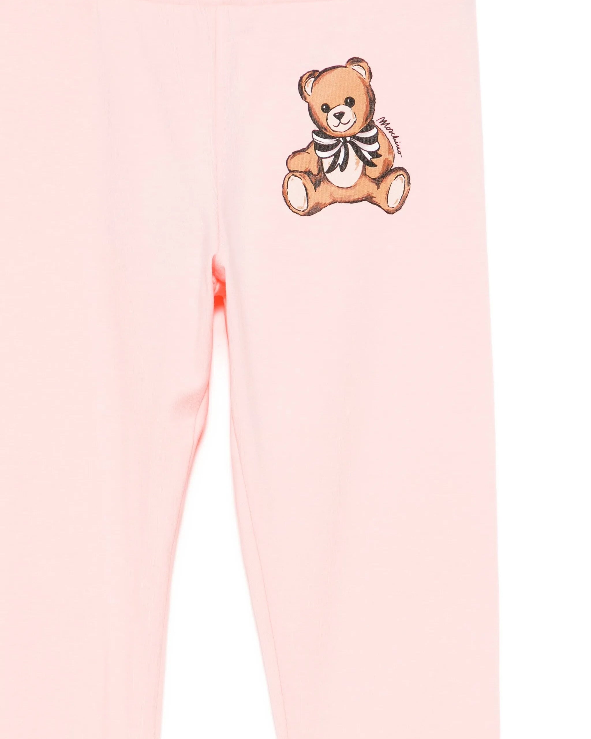Moschino Kids Leggings rosa con Teddy per Bambine