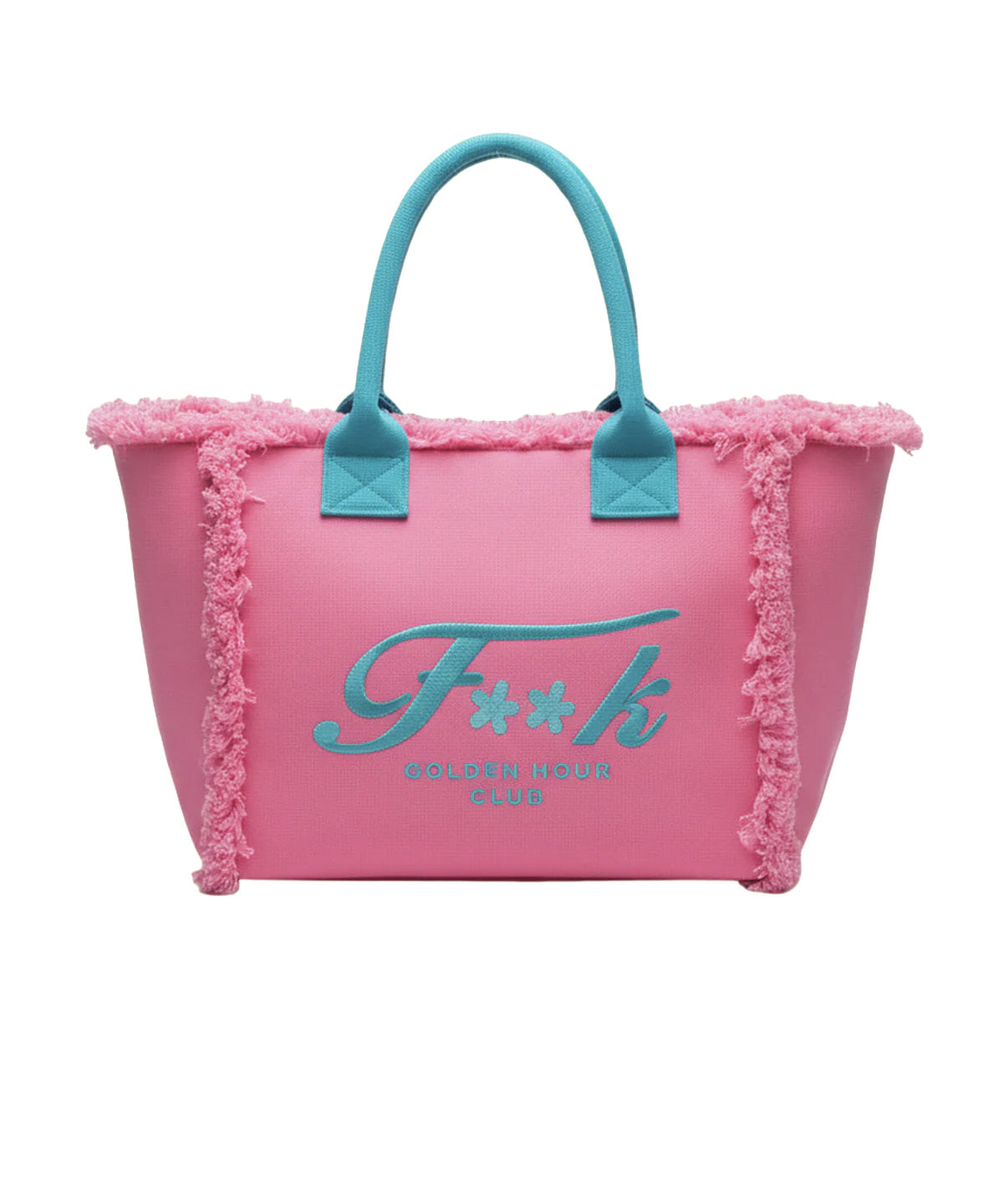 F**K Kids Maxi Borsa Rosa e Azzurra con Logo per Bambine