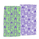 Effek Beach Towel Green/Purple Pattern Reversible