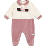 Gabriella Gucci Kids Tutina in Ciniglia con Stampa Love per Bambini