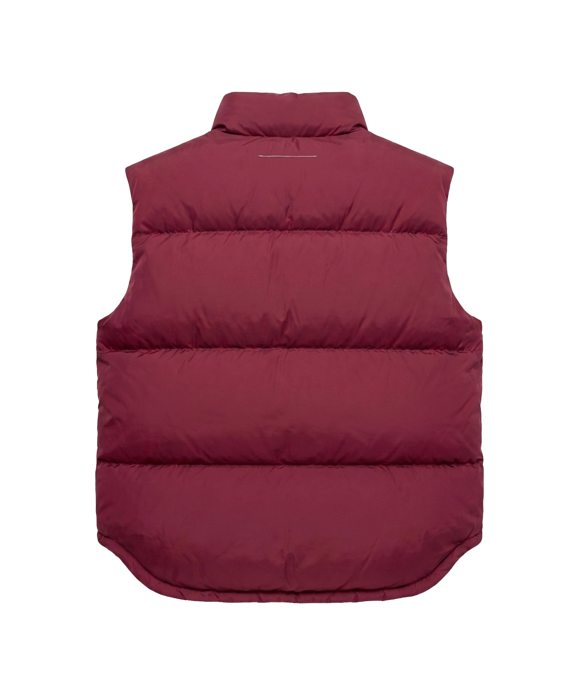 MM6 Maison Margiela Kids Gilet Imbottito Bordeaux Unisex con Logo Numerico Ricamato per Bambini e Bambine