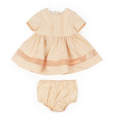 Elisabetta Franchi La Mia Bambina Abito Rosa Cipria con Culotte per Neonate