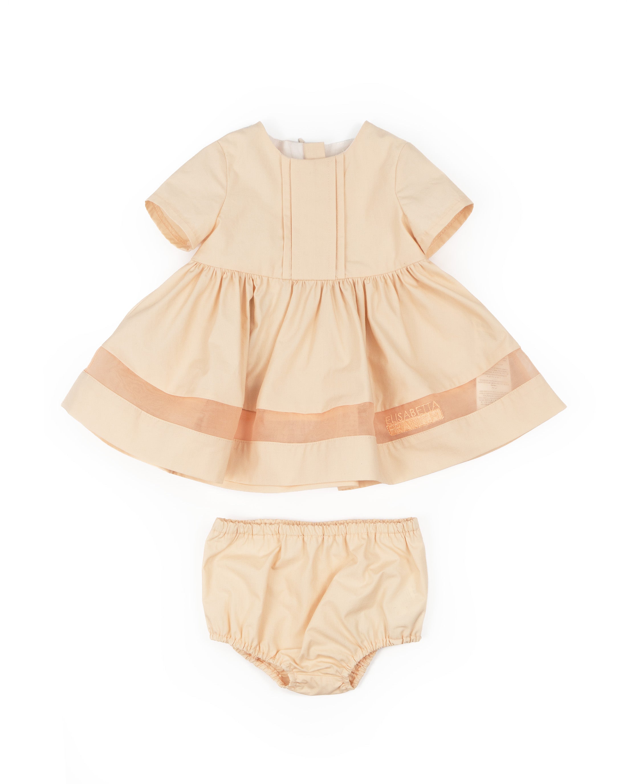 Elisabetta Franchi La Mia Bambina Abito Rosa Cipria con Culotte per Neonate