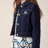 Elisabetta Franchi La Mia Bambina Girls' Dark Denim Jacket