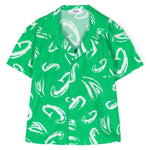 MSGM Kids Camicia Verde con Stampa Astratta