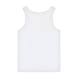 Moschino Kids Canotta Bianca con Ricamo Logo per Bambine