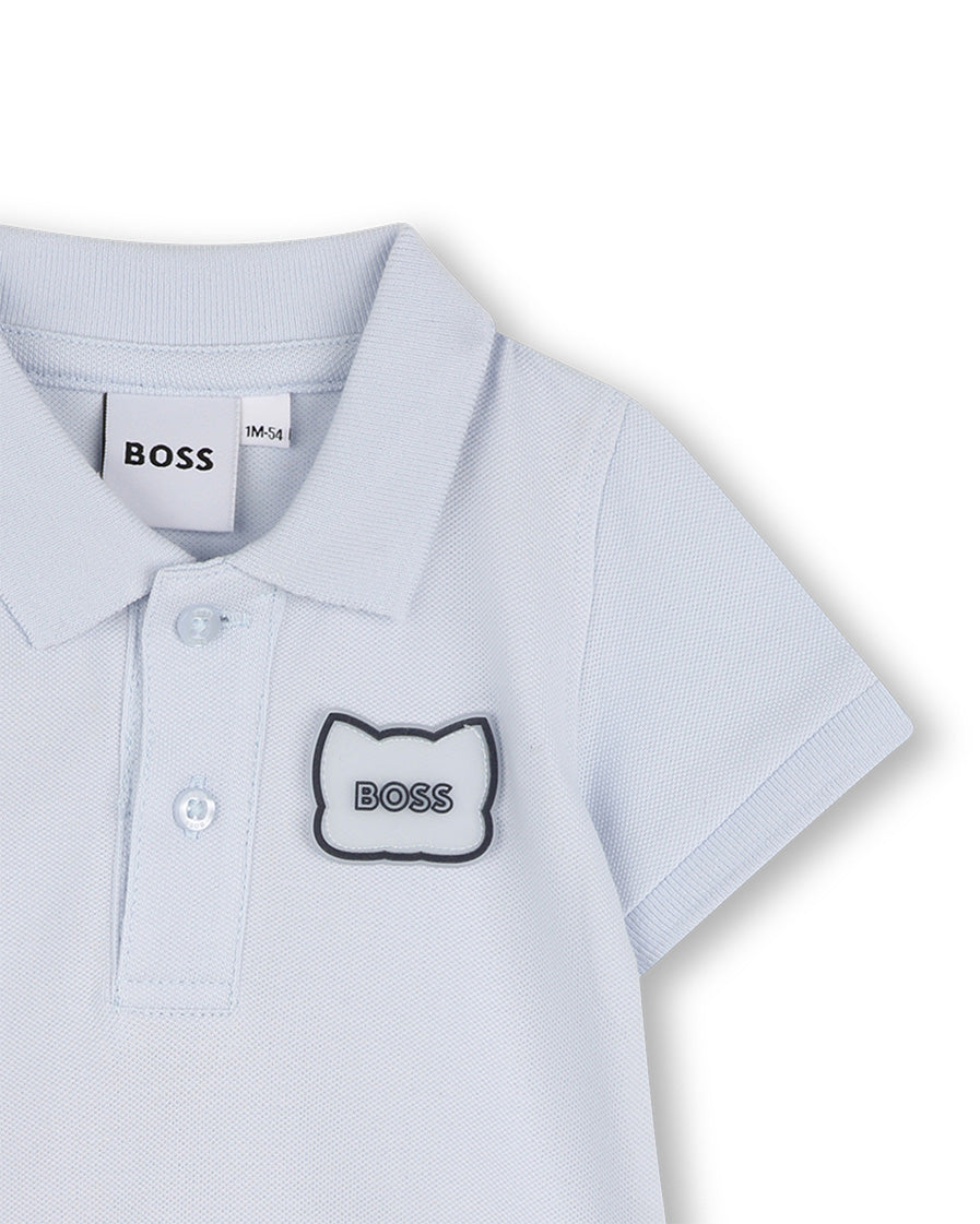 Boss Kids Tutina Cielo con Logo per Neonati