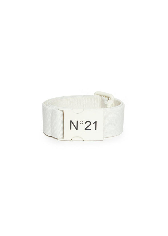 N°21 Kids Cintura in Nastro con Logo Bianca