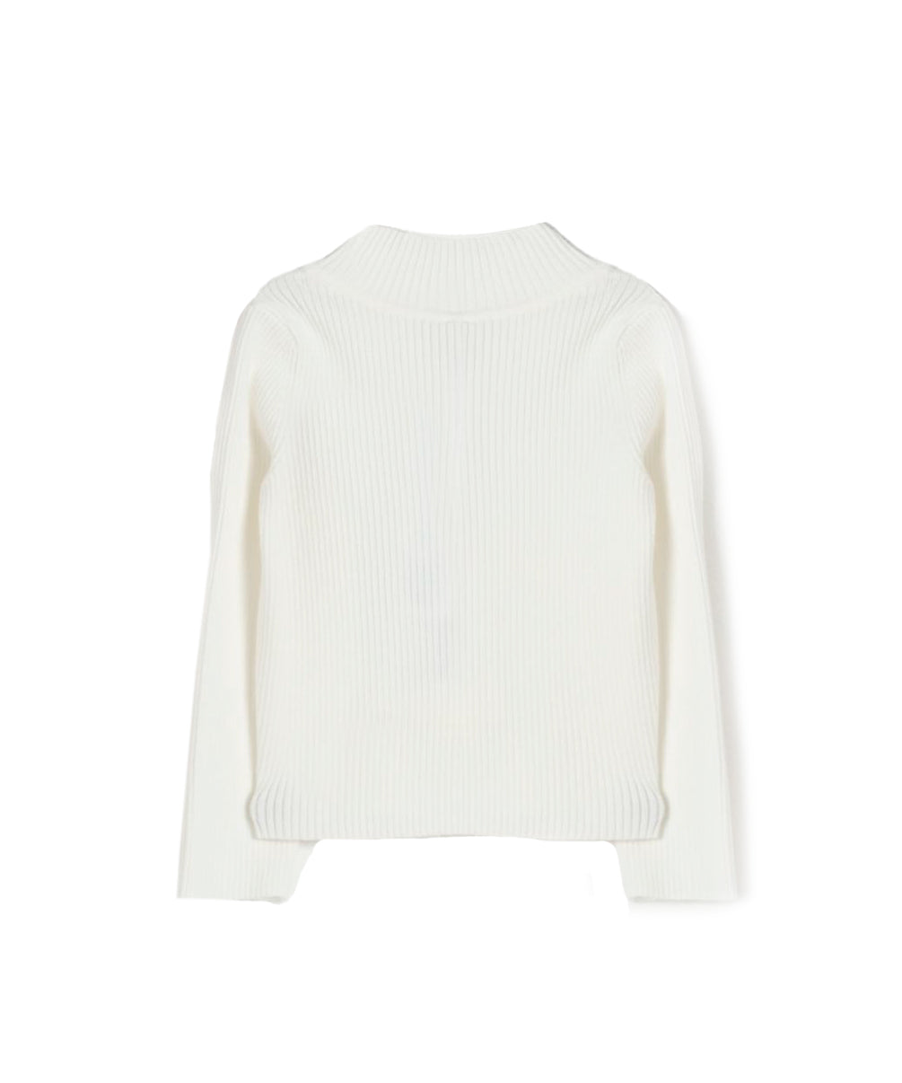 Twinset Kids Maglione Bianco con Logo per Bambine
