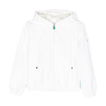 Save The Duck Kids Giubbino Bianco con Cappuccio con Patch Logo
