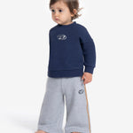 Diesel Kids Pantaloni Wide Leg in Tuta Grigi per Neonate