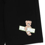 Moschino Kids Short Nero con Logo Teddy Bear per Bambini