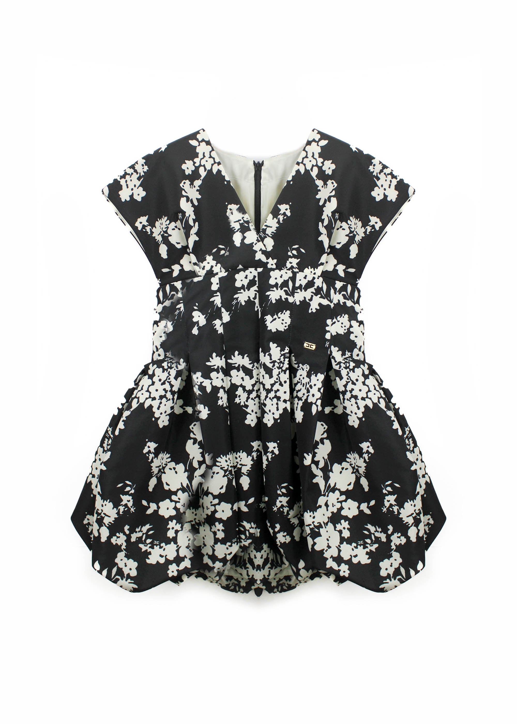 Elisabetta Franchi La Mia Bambina Abito Fantasia Nero/Burro per Bambine