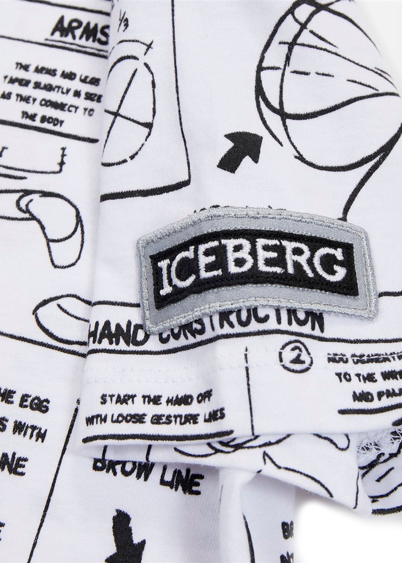 Iceberg Kids T-shirt Bianca con Grafica Cartoon per Bambini (dettaglio)
