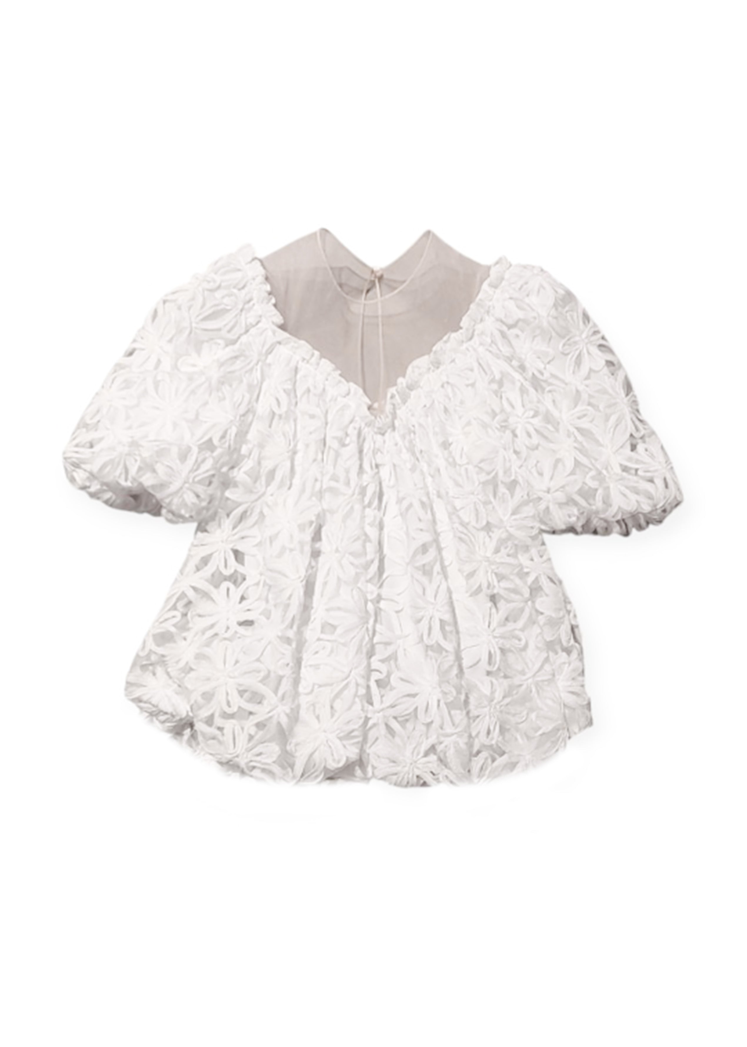 Cocò et Mamà Abito Mimosa Bianco per Bambine