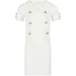 Odi Et Amo Abito Bianco a Costine per Bambine