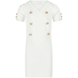 Odi Et Amo Abito Bianco a Costine per Bambine