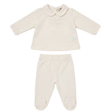 Elisabetta Franchi La Mia Bambina Completo Avorio con Ricamo Logo per Neonate