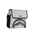 Sprayground Kids Borsa con Traccolla Bianca con Logo Shark per Bambini
