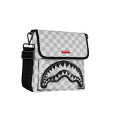 Sprayground Kids Borsa con Traccolla Bianca con Logo Shark per Bambini