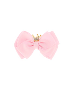 Angel's Face Kids Fermaglio per Capelli Pink Bow con Corona per Bambine