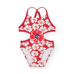Tuc Tuc Costume Monokini Bianco/Rosso per Neonate