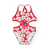 Tuc Tuc Costume Monokini Bianco/Rosso per Neonate
