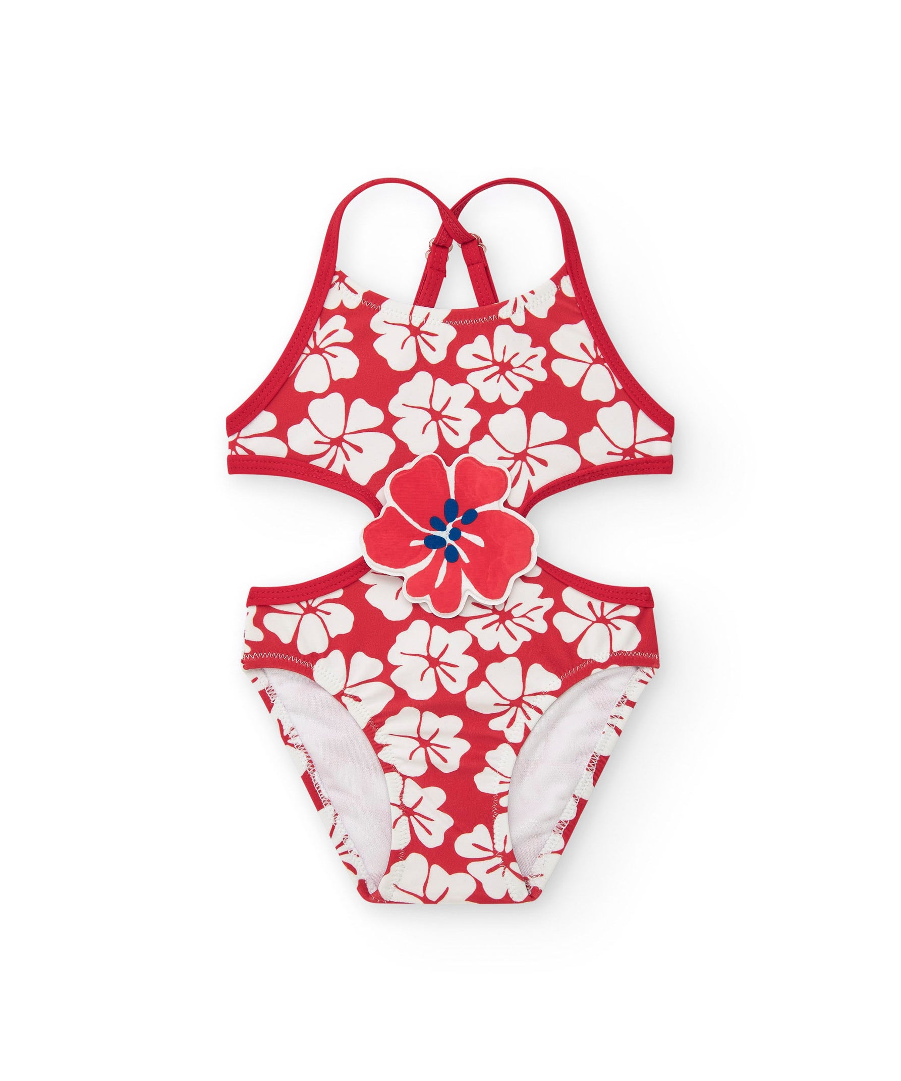 Tuc Tuc Costume Monokini Bianco/Rosso per Neonate